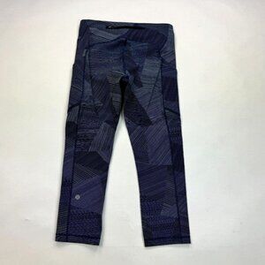 Lululemon Speed Up Crop 21" Leggings Women 6 EUC Pocket‎ Stretch Run Gym Yoga